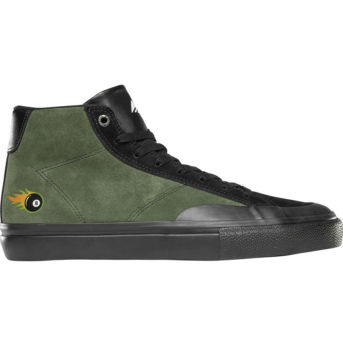 Emerica Shoes Omen Hi Erick Winkowski - Black/Olive - Bow Shock Marketplace