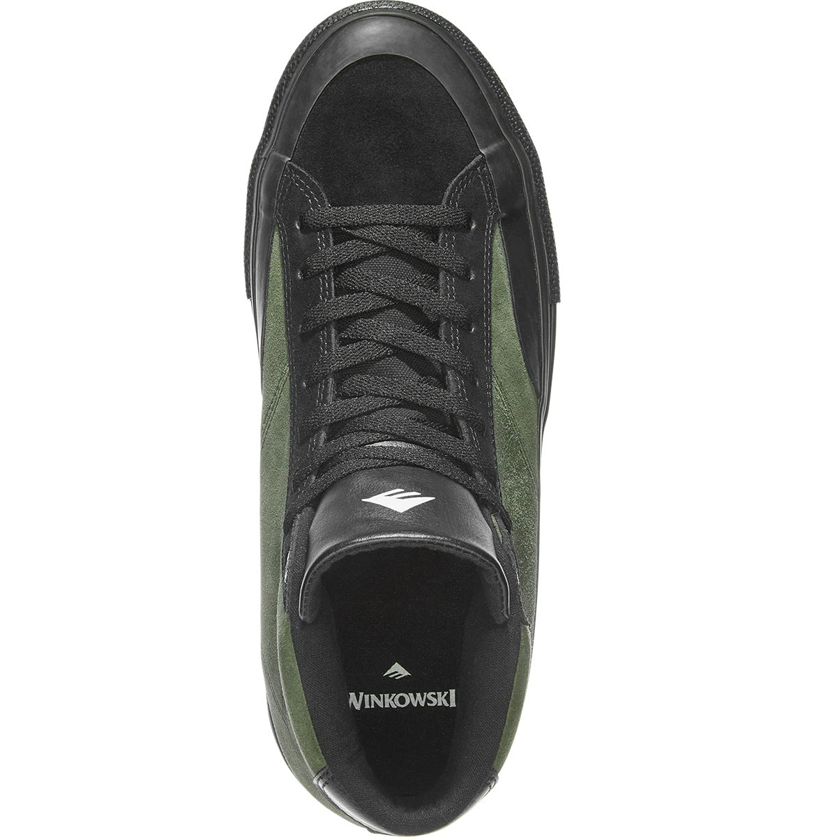 Emerica Shoes Omen Hi Erick Winkowski - Black/Olive - Bow Shock Marketplace