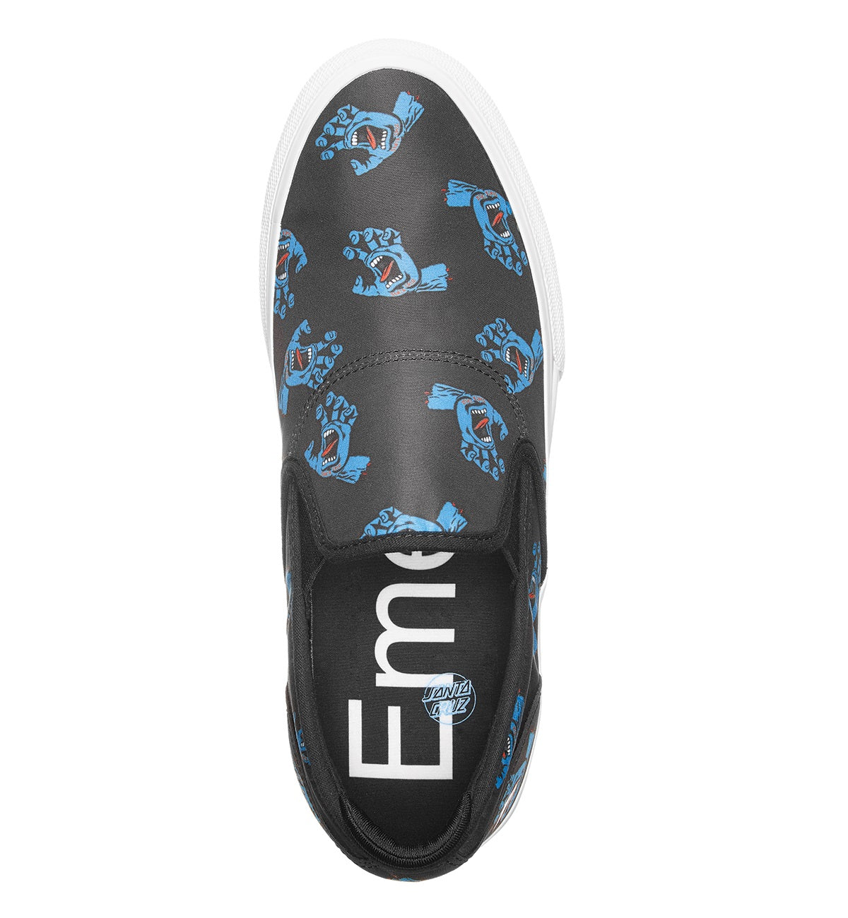 Emerica X Santa Cruz Wino G6 Slip-On Shoes - Blue/Black/White - Bow Shock Marketplace