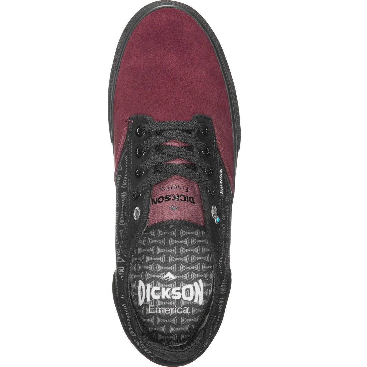 Emerica Shoes Dickson X Independent - Red/Black - Bow Shock Marketplace