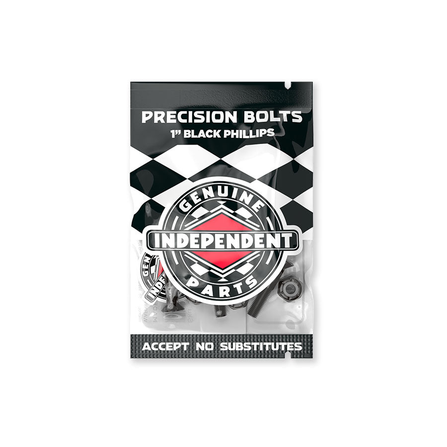 Independent Truck Co. Genuine Parts 1" Black Skateboard Mounting Hardware - Bow Shock Marketplace