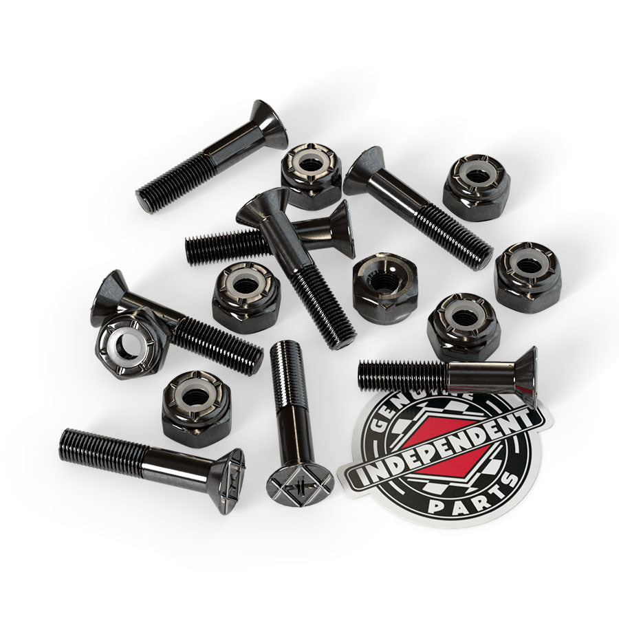 Independent Truck Co. Genuine Parts 1" Black Skateboard Mounting Hardware - Bow Shock Marketplace