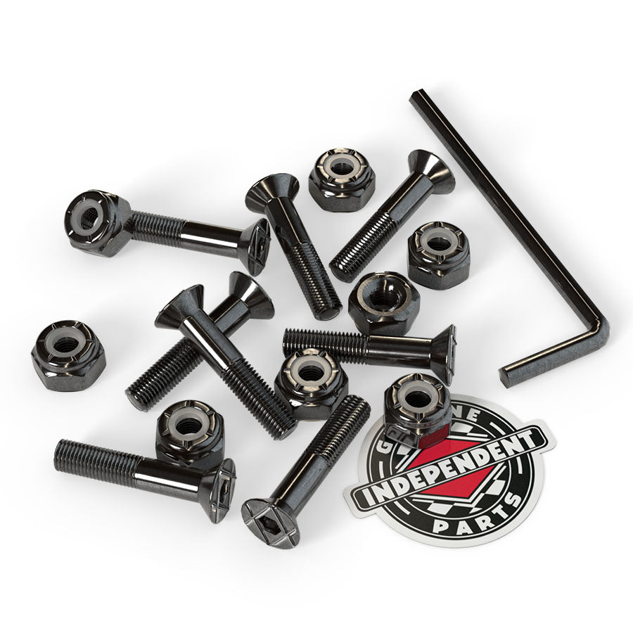 Independent Truck Co. Genuine Parts 1" Allen Black Skateboard Mounting Hardware - Bow Shock Marketplace