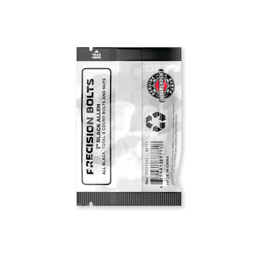 Independent Truck Co. Genuine Parts 1" Allen Black Skateboard Mounting Hardware - Bow Shock Marketplace