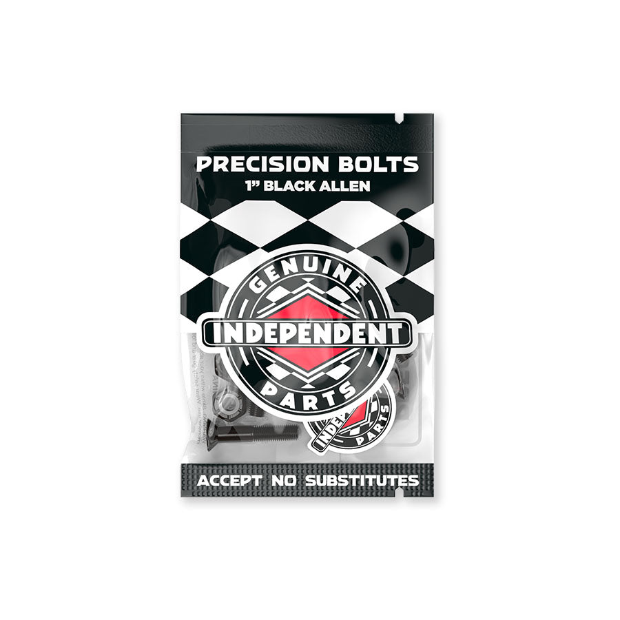 Independent Truck Co. Genuine Parts 1" Allen Black Skateboard Mounting Hardware - Bow Shock Marketplace