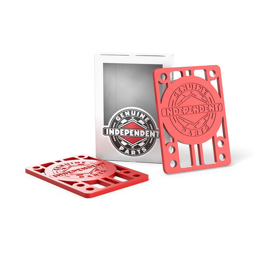 Independent 1/8" Red Set of 2 Risers
