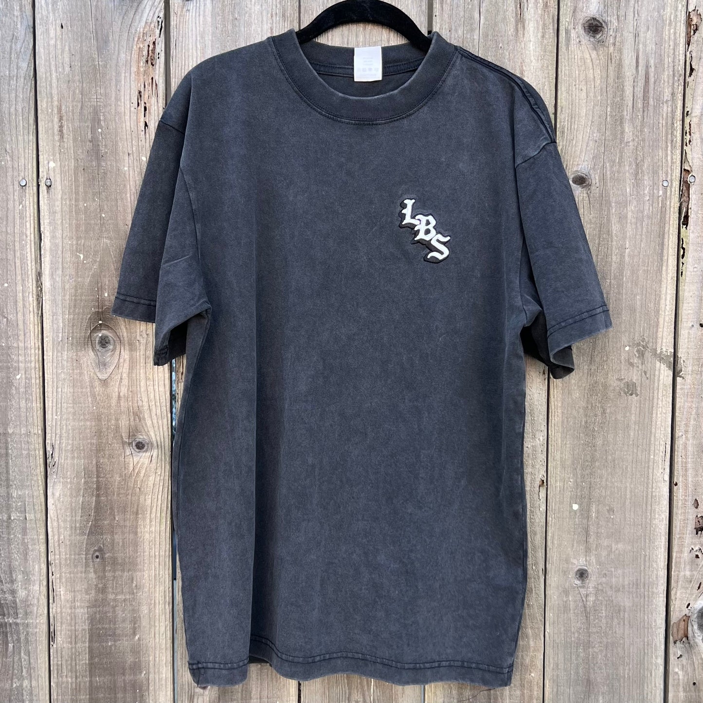 Long Beach Skate Co LBS Long Side Vintage Black Oversized S/s Shirt