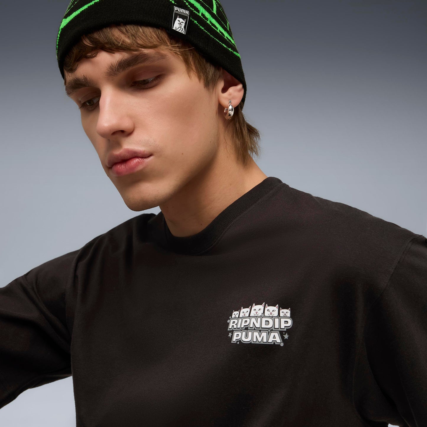 PUMA X RIPNDIP Boxy Graphic Tee (Puma Black)