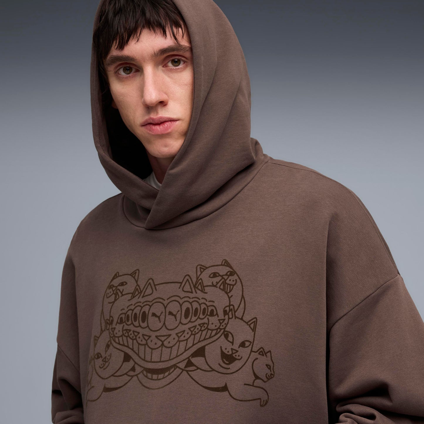 PUMA X RIPNDIP Boxy Graphic Hoodie (Flat Bronze)