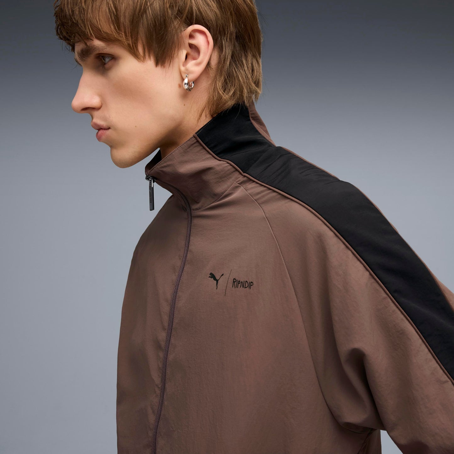 PUMA X RIPNDIP T7 Oversized Track Jacket (Flat Bronze)