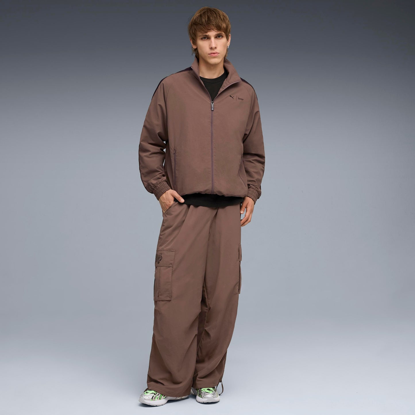 PUMA X RIPNDIP T7 Oversized Track Jacket (Flat Bronze)