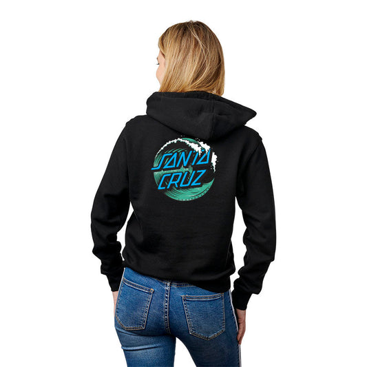 Santa Cruz Wave Dot P/O Womens Hooded Sweatshirt - Bow Shock Marketplace