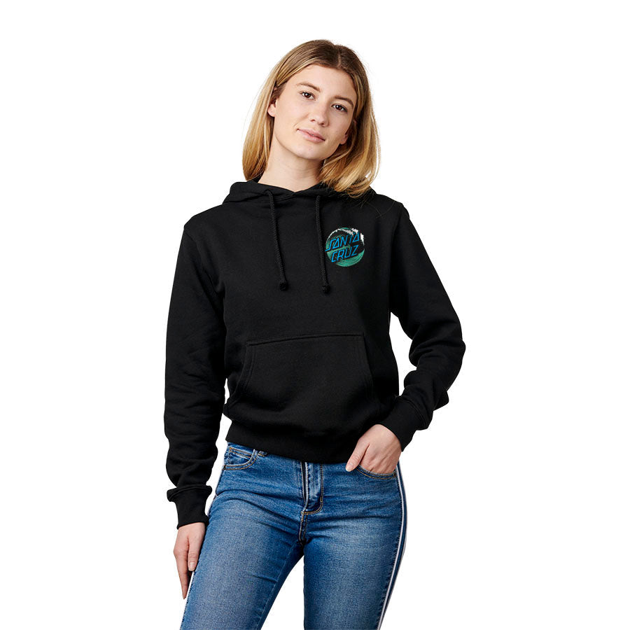 Santa Cruz Wave Dot P/O Womens Hooded Sweatshirt - Bow Shock Marketplace