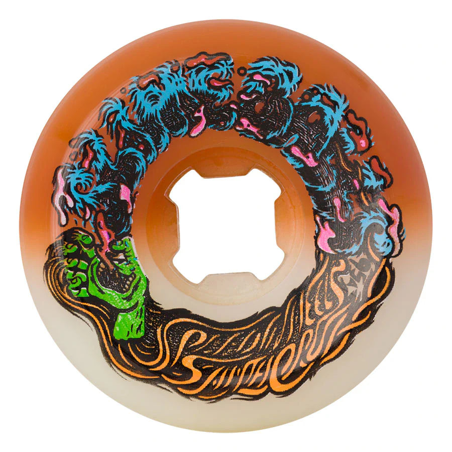 Slime Balls Hairballs 50-50 Wheels 56mm - White/Orange (Set of 4)