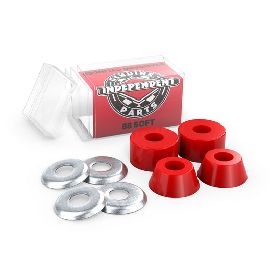 INDEPENDENT STANDARD CYLINDER BUSHINGS SOFT 88A RED SKATEBOAD BUSHINGS - Bow Shock Marketplace