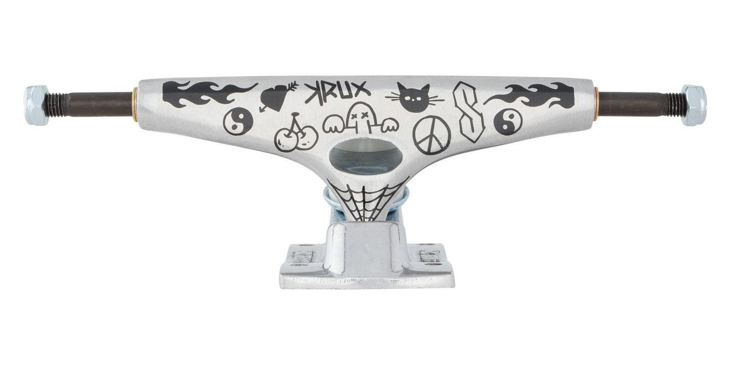 Krux K5 Doodle Silver Standard Skateboard Trucks - Bow Shock Marketplace