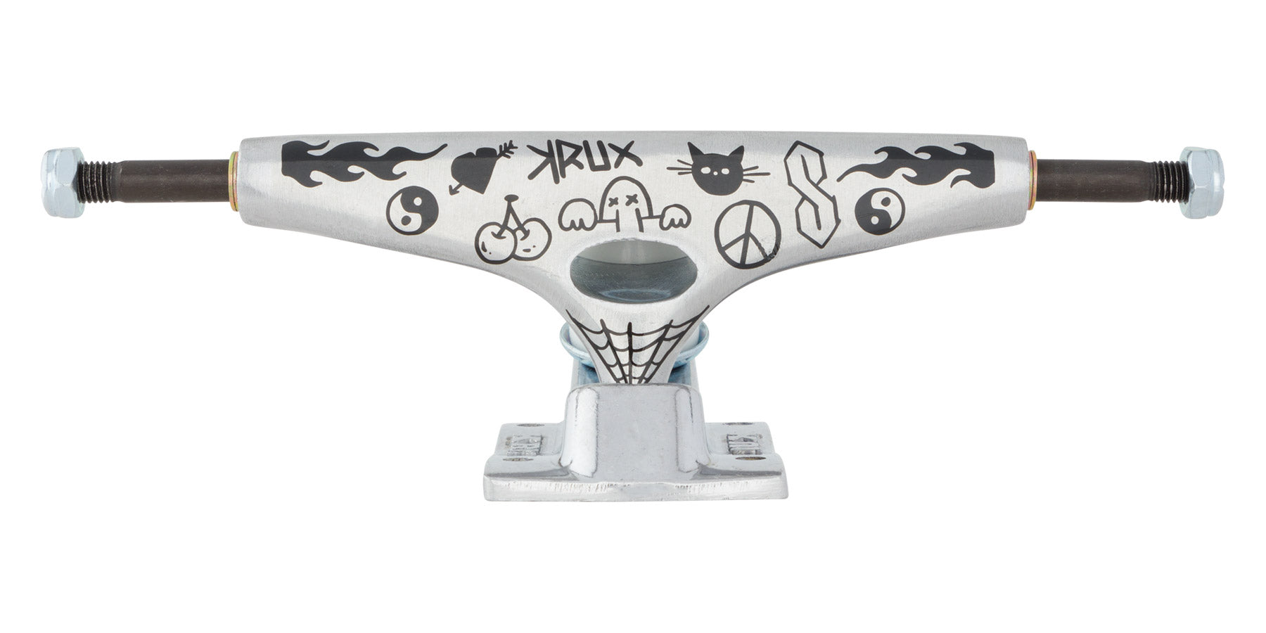 Krux K5 Doodle Silver Standard Skateboard Trucks - Bow Shock Marketplace