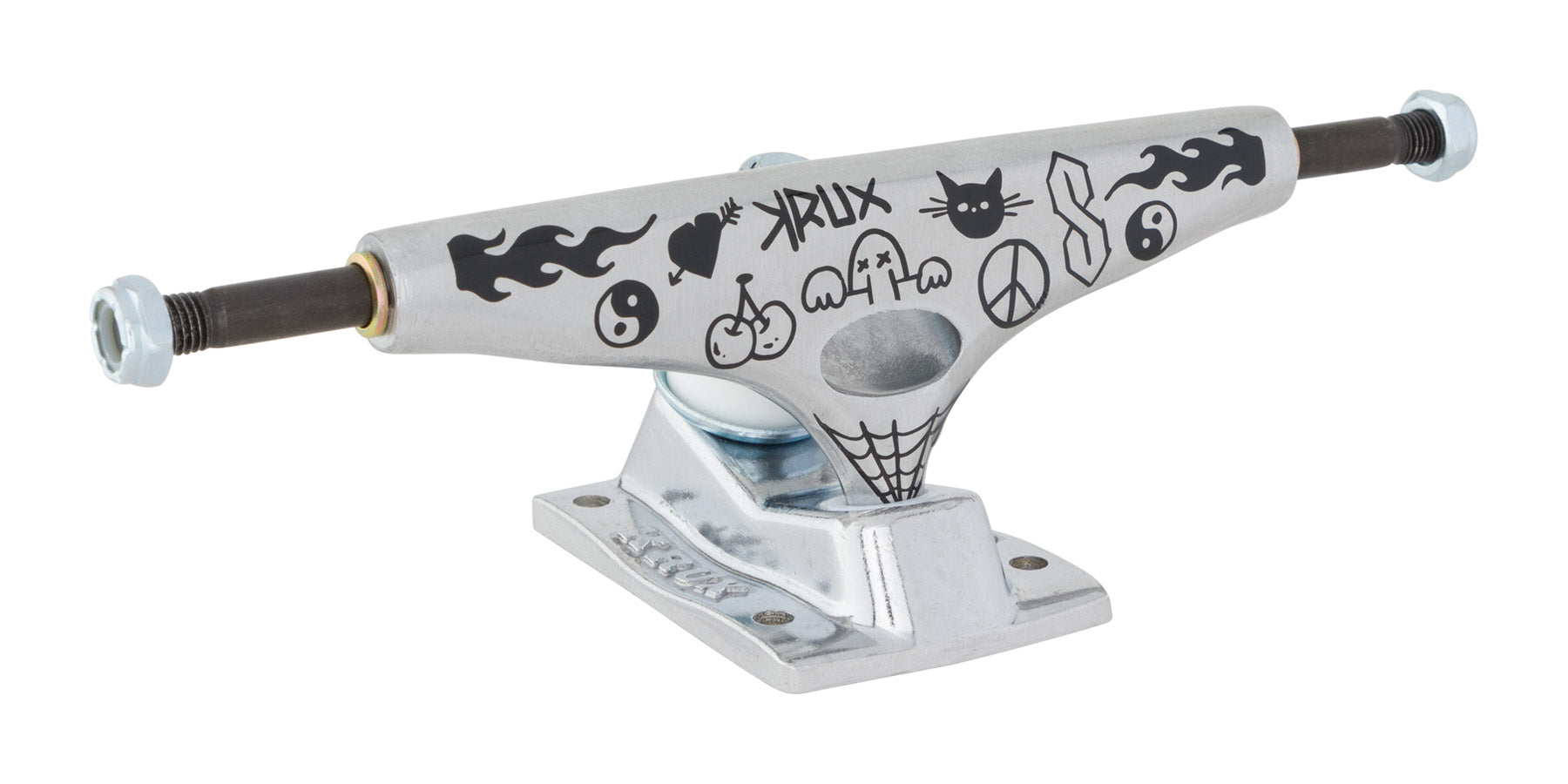 Krux K5 Doodle Silver Standard Skateboard Trucks - Bow Shock Marketplace