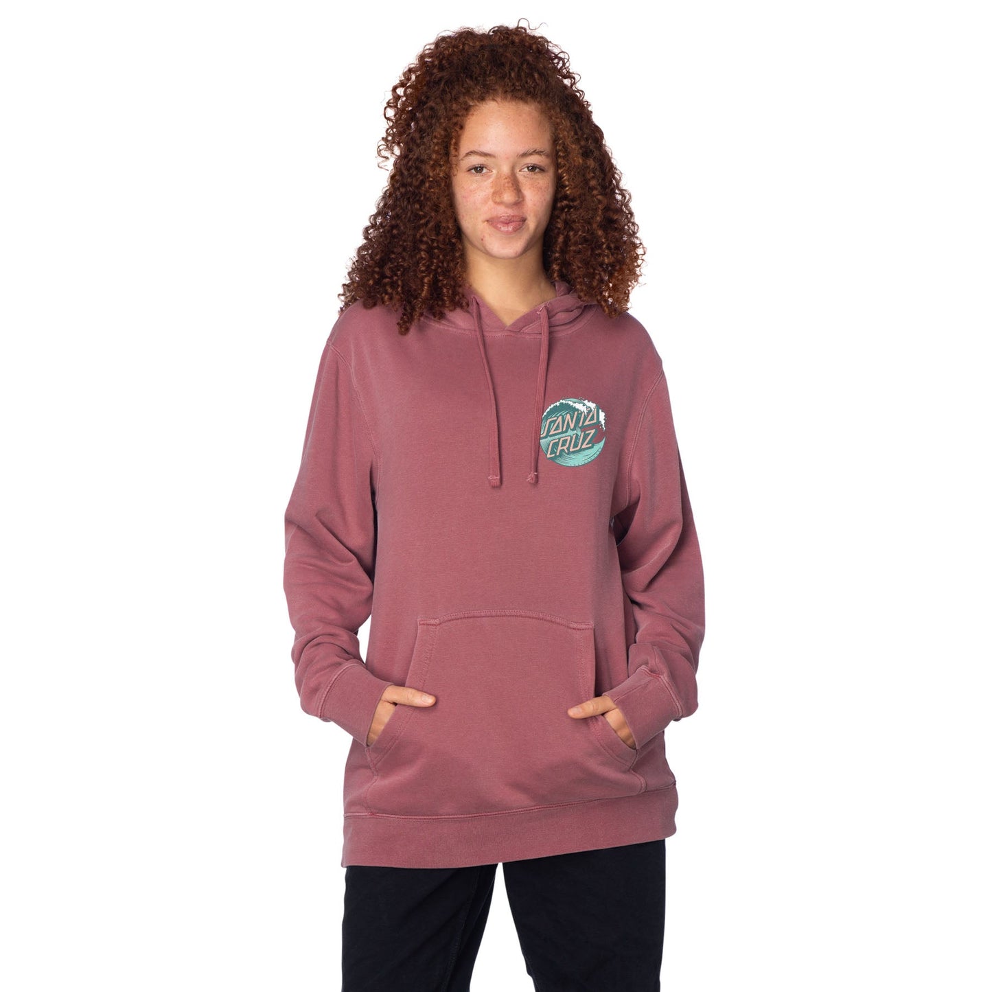 Santa Cruz Wave Dot P/O Womens Hooded Sweatshirt - Bow Shock Marketplace