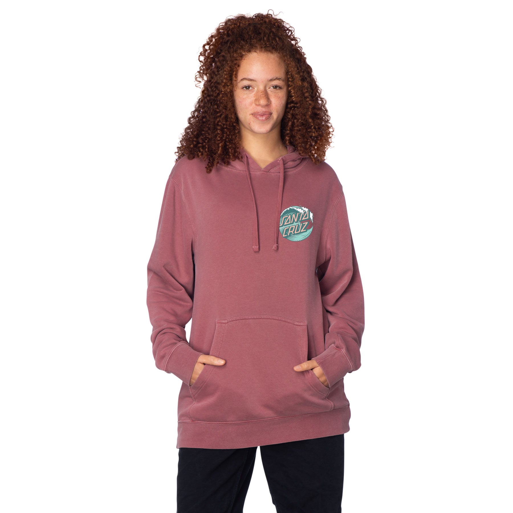 Santa Cruz Wave Dot P/O Womens Hooded Sweatshirt - Bow Shock Marketplace