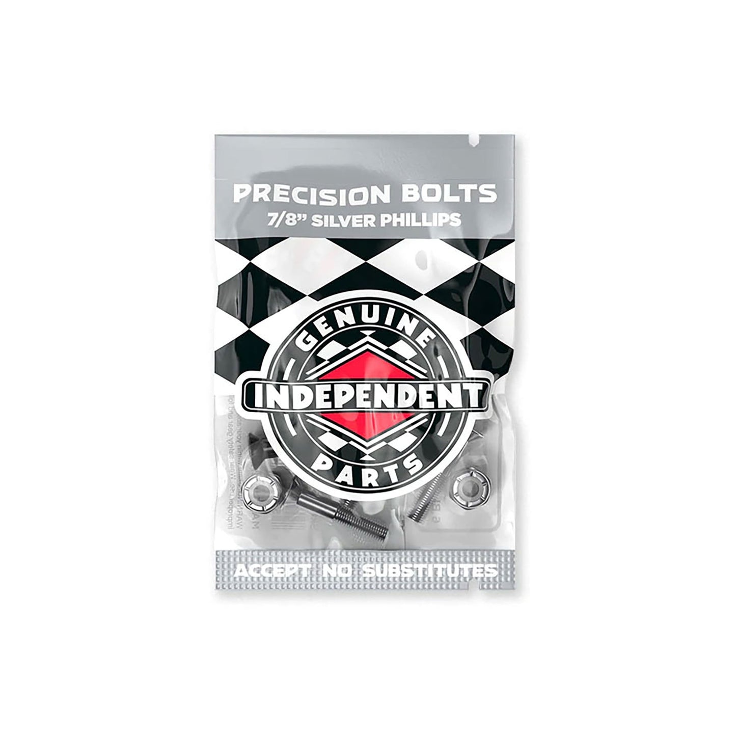 Independent Truck Co. Genuine Parts 7/8 Black/Silver Phillips Skateboard Mounting Hardware - Bow Shock Marketplace