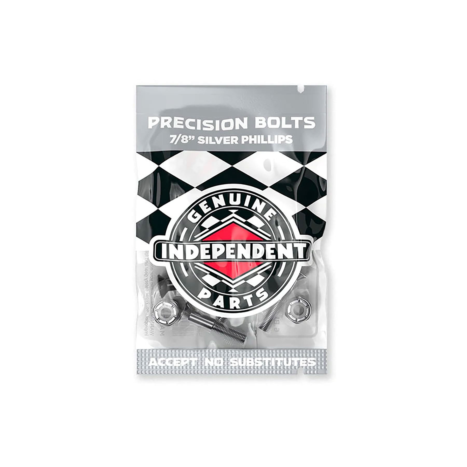 Independent Truck Co. Genuine Parts 7/8 Black/Silver Phillips Skateboard Mounting Hardware - Bow Shock Marketplace