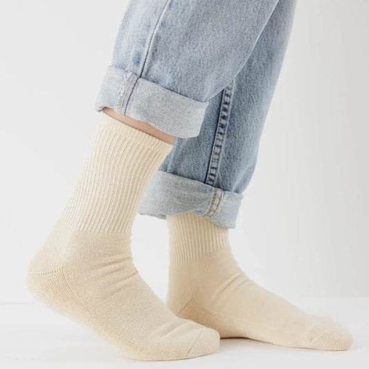 Baggu Ribbed Sock - Ecru