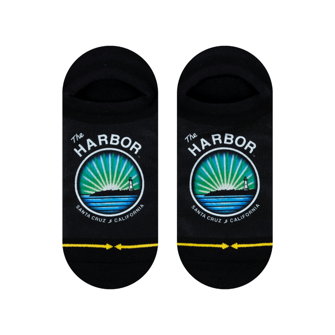 Slidertown The Harbor Stripe Sunset No Show Socks