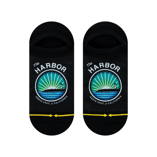 Slidertown The Harbor Stripe Sunset No Show Socks
