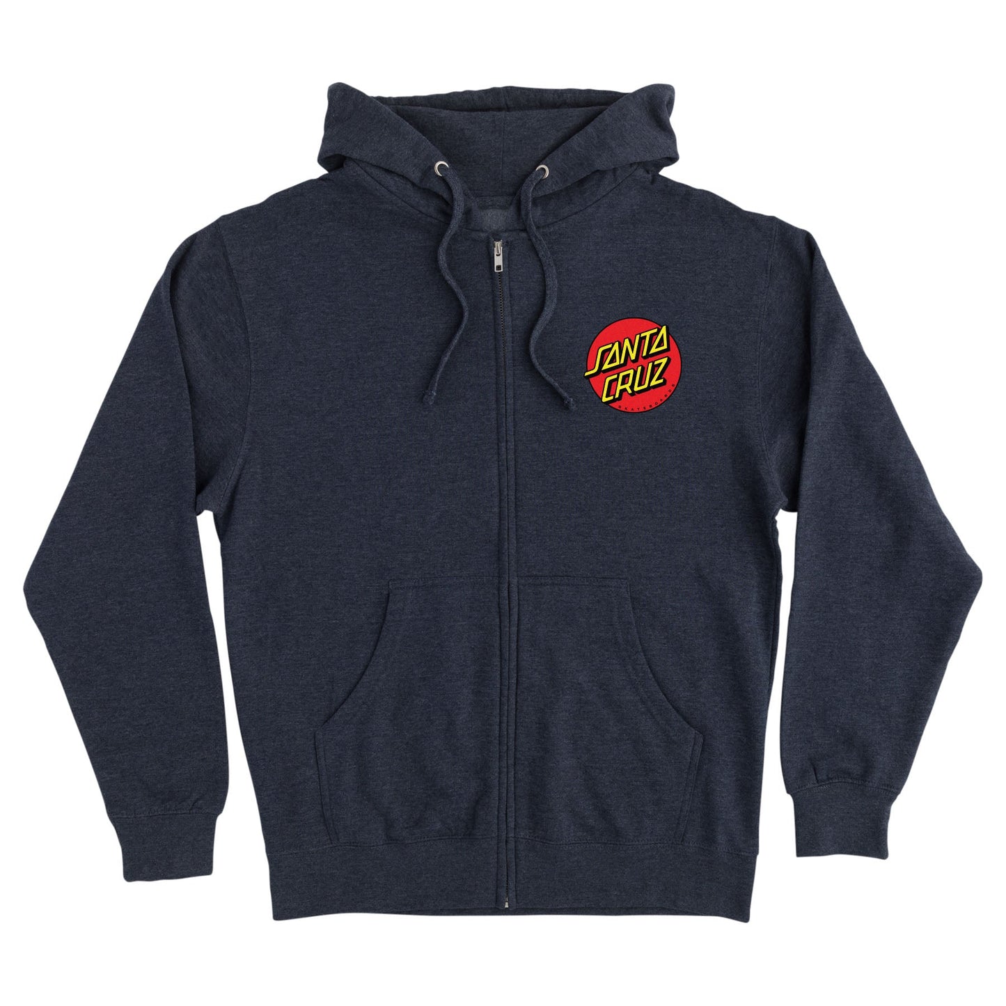 Santa Cruz Classic Dot Zip Up Heavyweight Hooded Sweatshirt - Bow Shock Marketplace