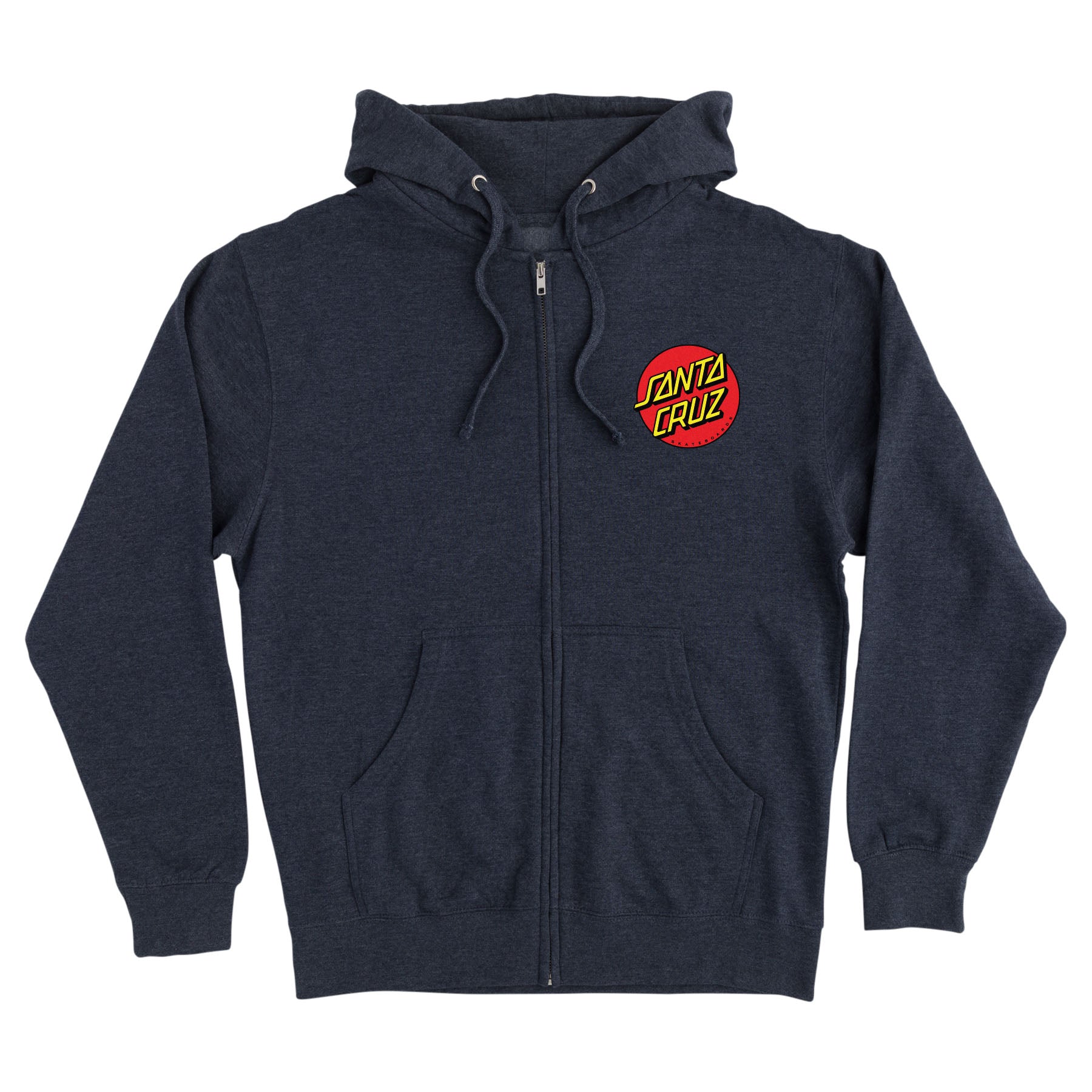 Santa Cruz Classic Dot Zip Up Heavyweight Hooded Sweatshirt - Bow Shock Marketplace