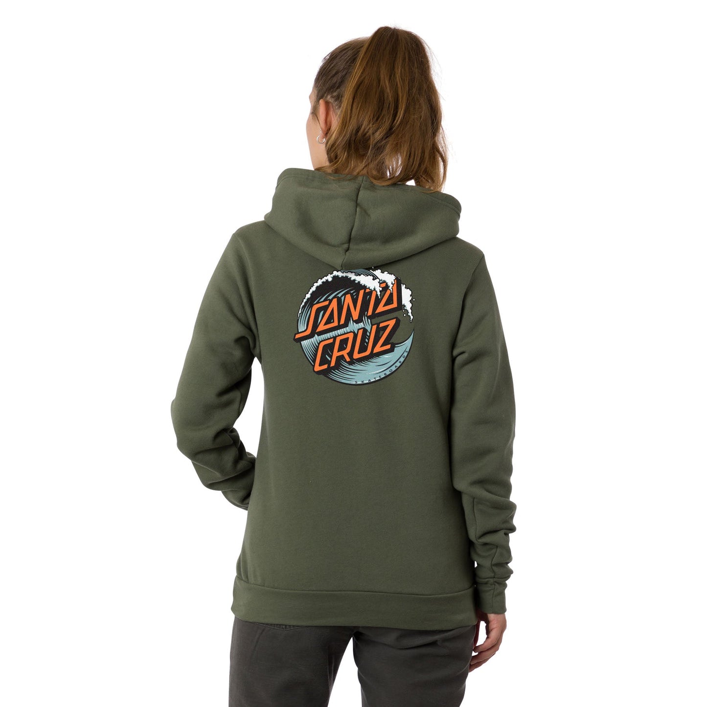 Santa Cruz Wave Dot P/O Womens Hooded Sweatshirt - Bow Shock Marketplace