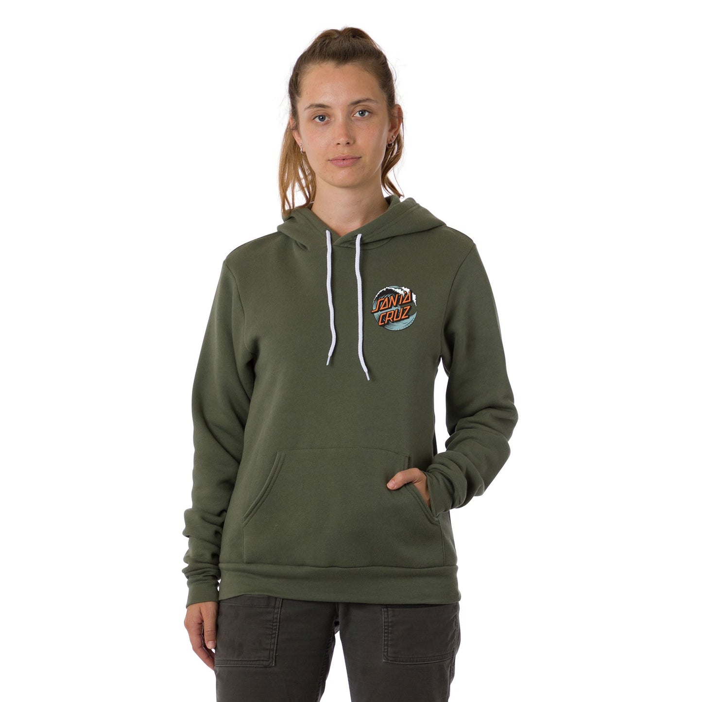 Santa Cruz Wave Dot P/O Womens Hooded Sweatshirt - Bow Shock Marketplace