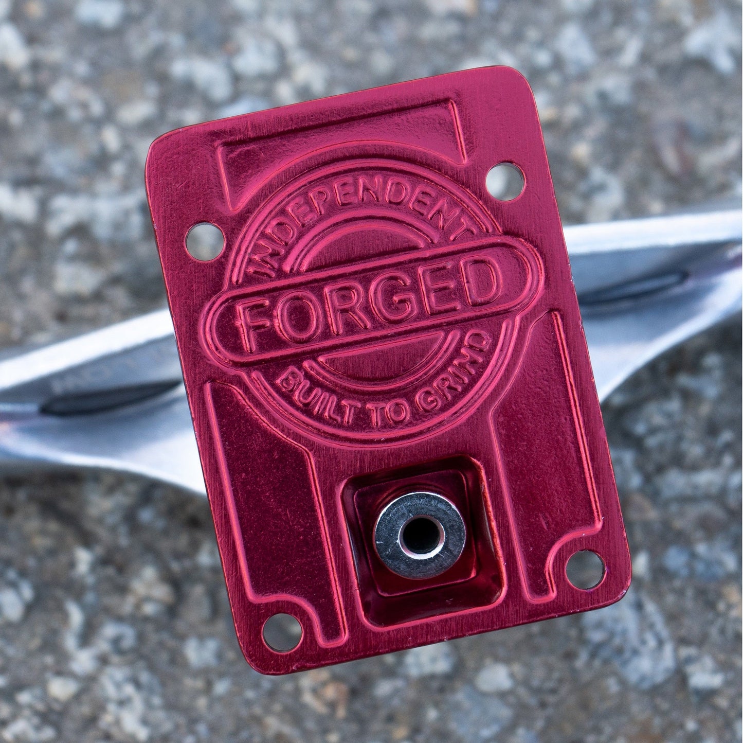 Independent Forged Hollow BTG Summit Silver Ano Red Skateboard Trucks - Bow Shock Marketplace