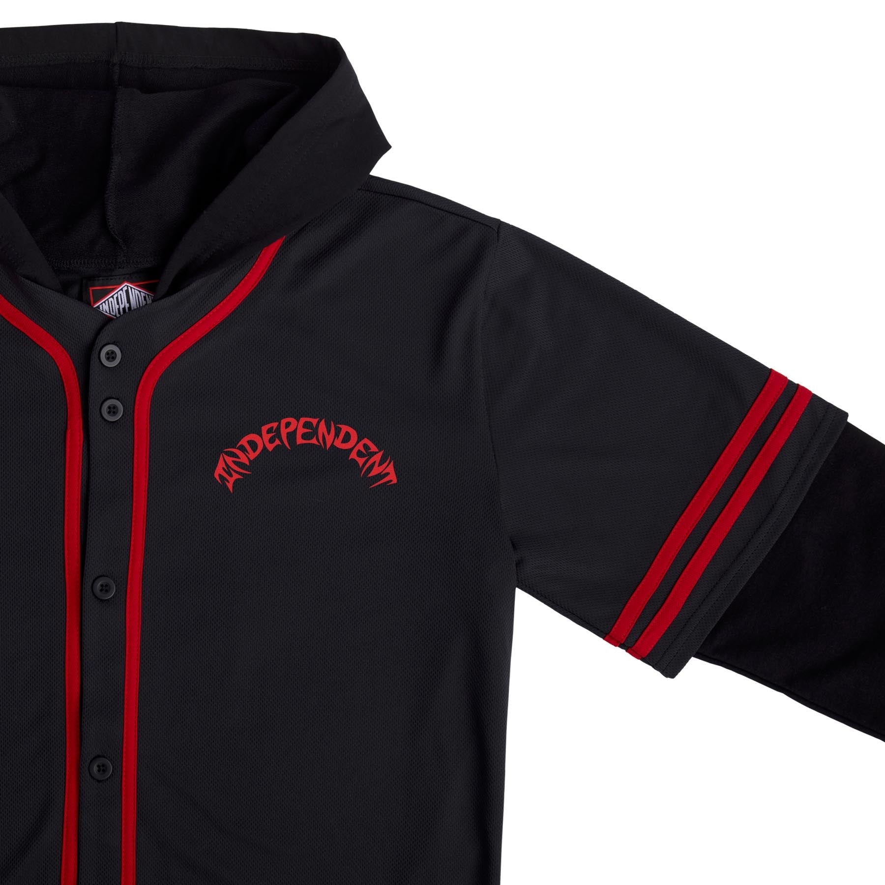 Independent Night Prowlers L/S Hooded Baseball Jersey Top Jacket - Bow Shock Marketplace