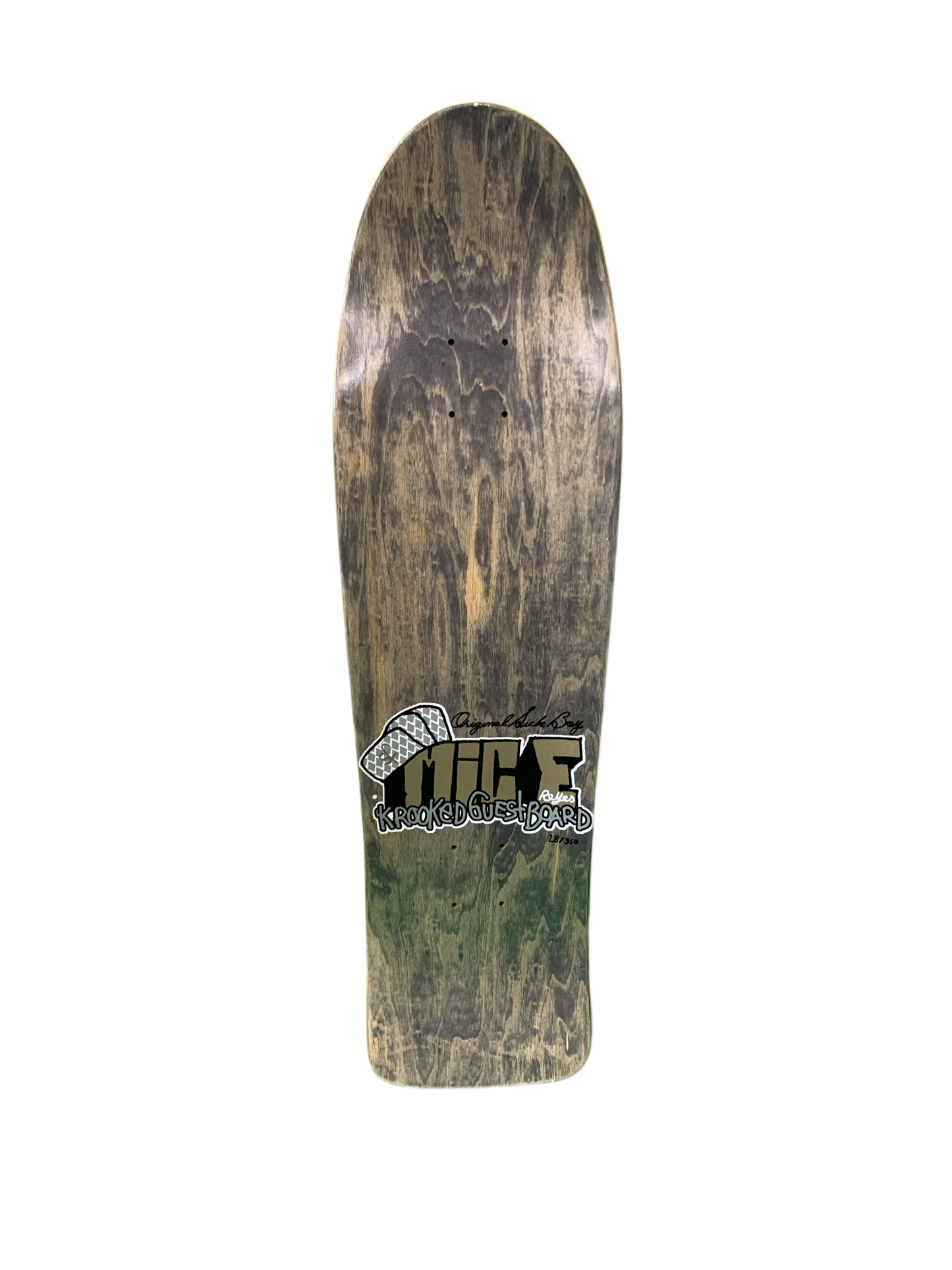 Krooked Guest Board Mic E Reyes Orange 28/350 9" Shaped Classic Skateboard Deck