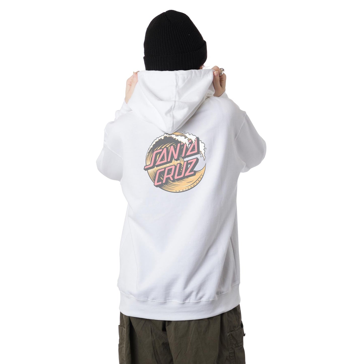 Santa Cruz Wave Dot P/O Womens Hooded Sweatshirt - Bow Shock Marketplace