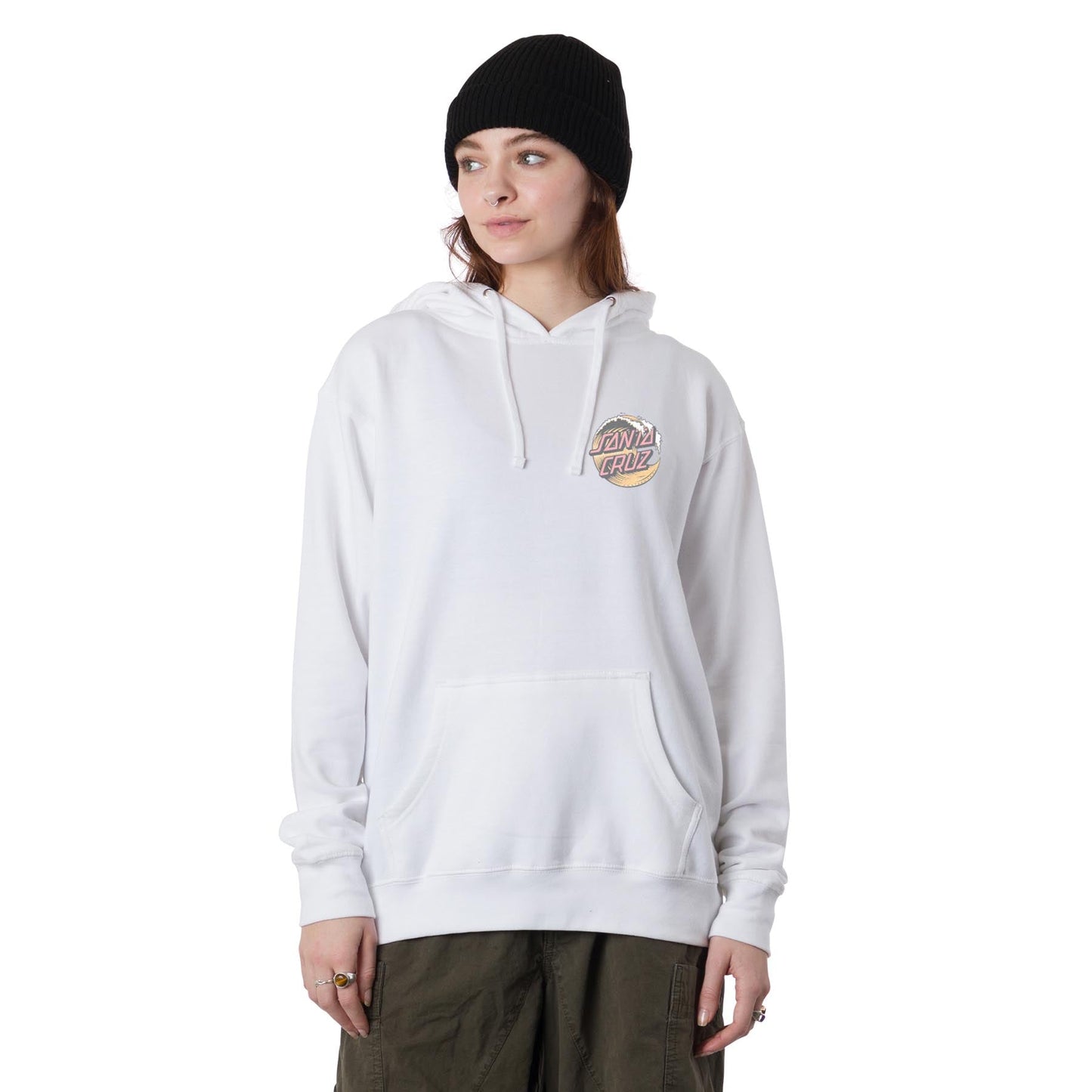 Santa Cruz Wave Dot P/O Womens Hooded Sweatshirt - Bow Shock Marketplace