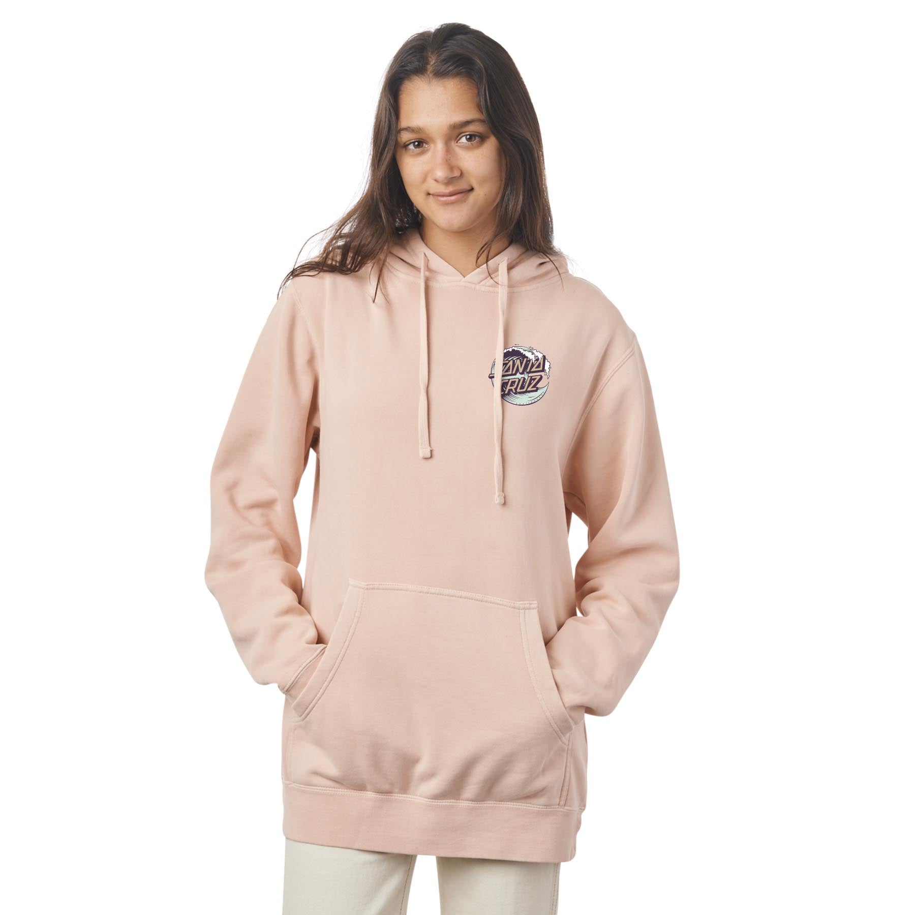 Santa Cruz Wave Dot P/O Womens Hooded Sweatshirt - Bow Shock Marketplace