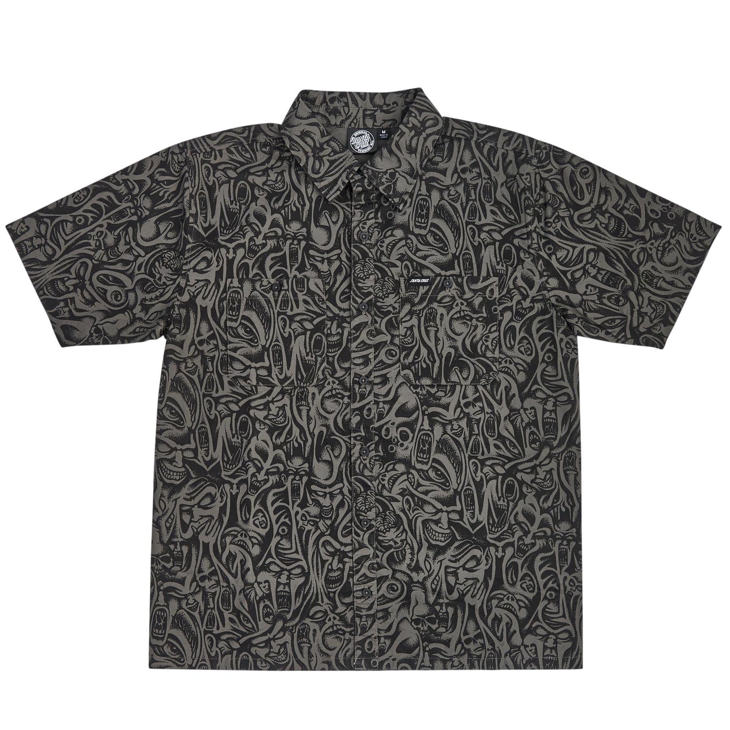 SANTA CRUZ TOM KNOX FACES BUTTON-UP WORK SHIRT - Bow Shock Marketplace