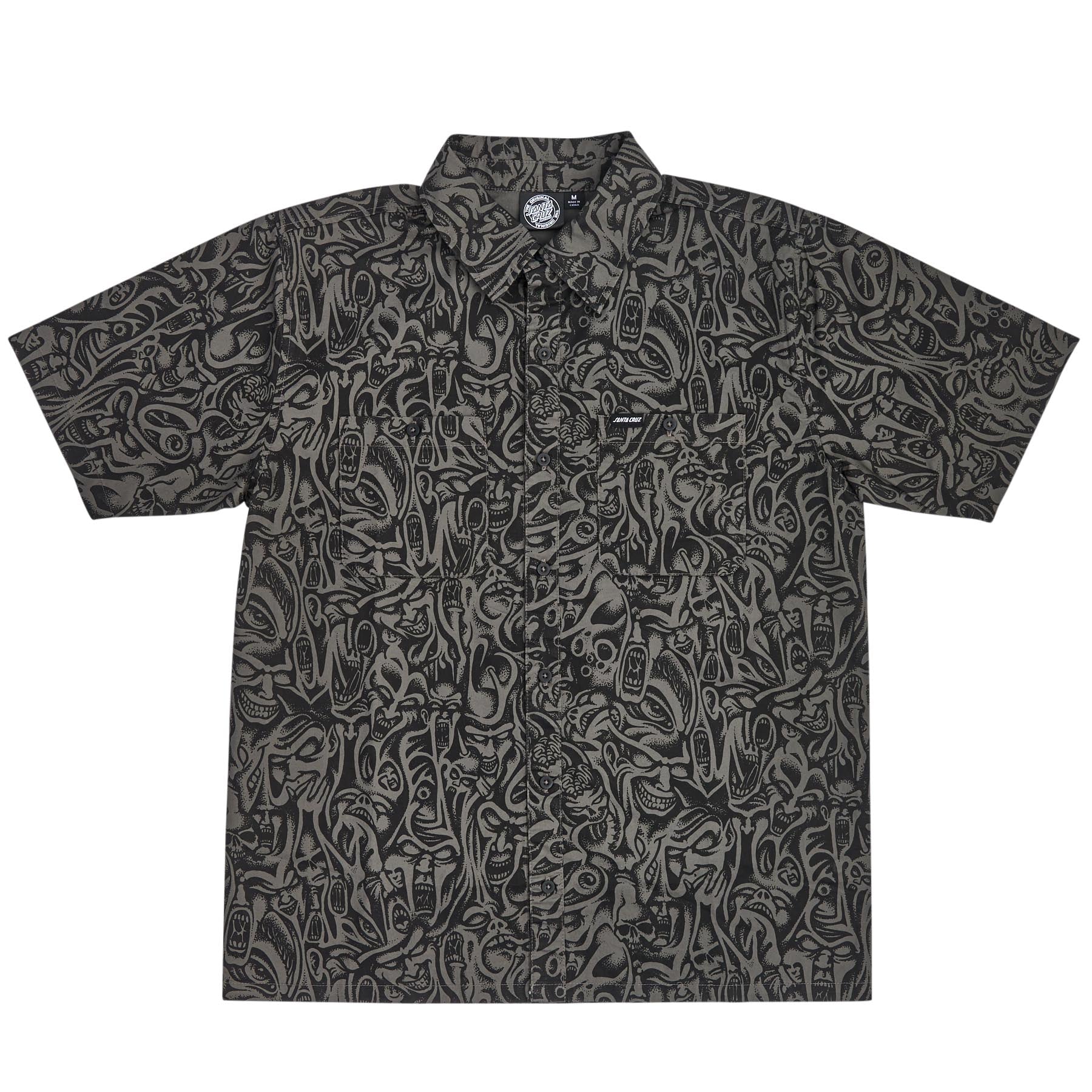SANTA CRUZ TOM KNOX FACES BUTTON-UP WORK SHIRT - Bow Shock Marketplace