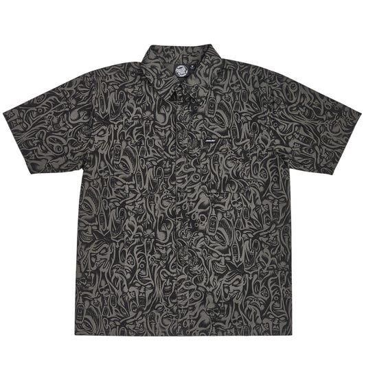 SANTA CRUZ TOM KNOX FACES BUTTON-UP WORK SHIRT - Bow Shock Marketplace