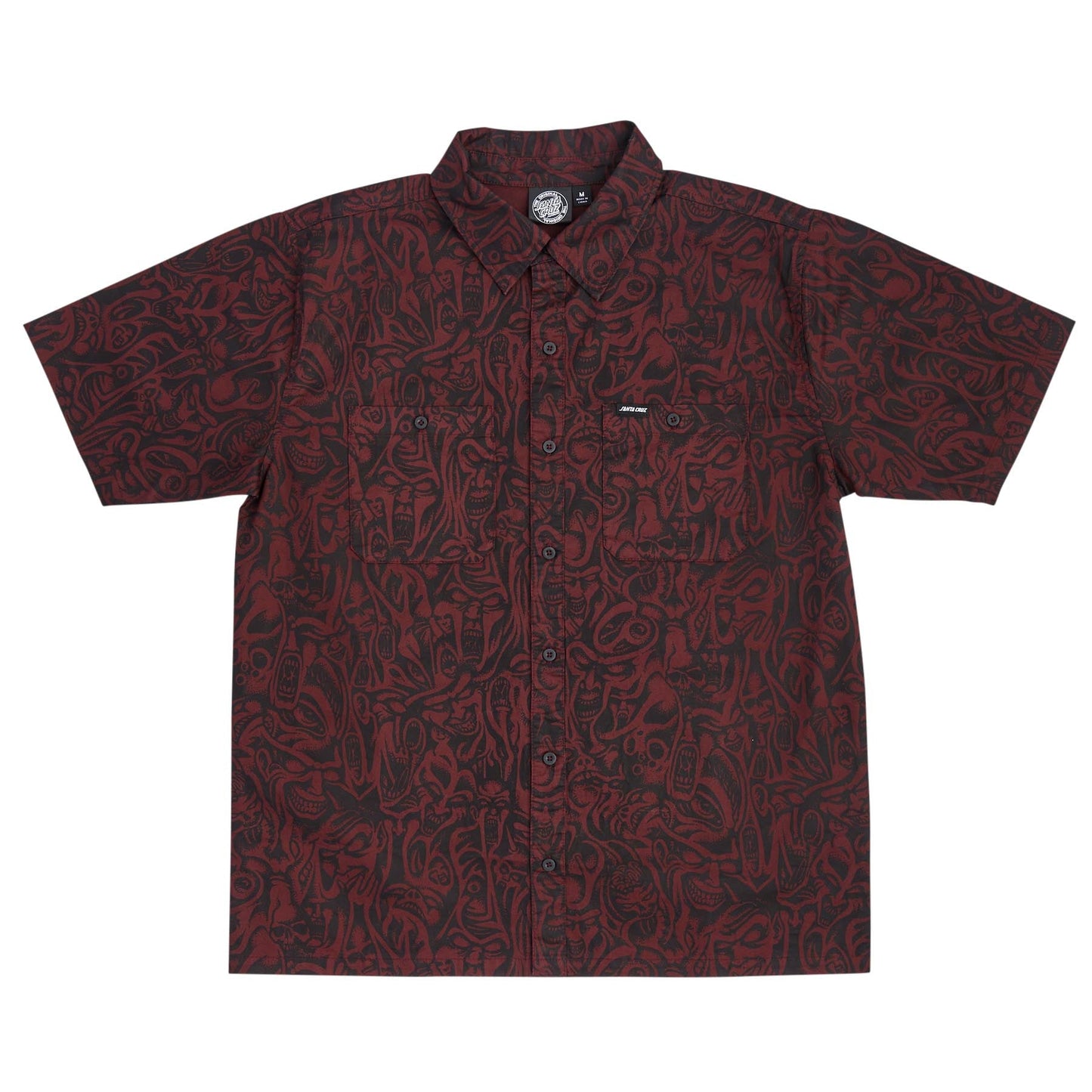 SANTA CRUZ TOM KNOX FACES BUTTON-UP WORK SHIRT - Bow Shock Marketplace