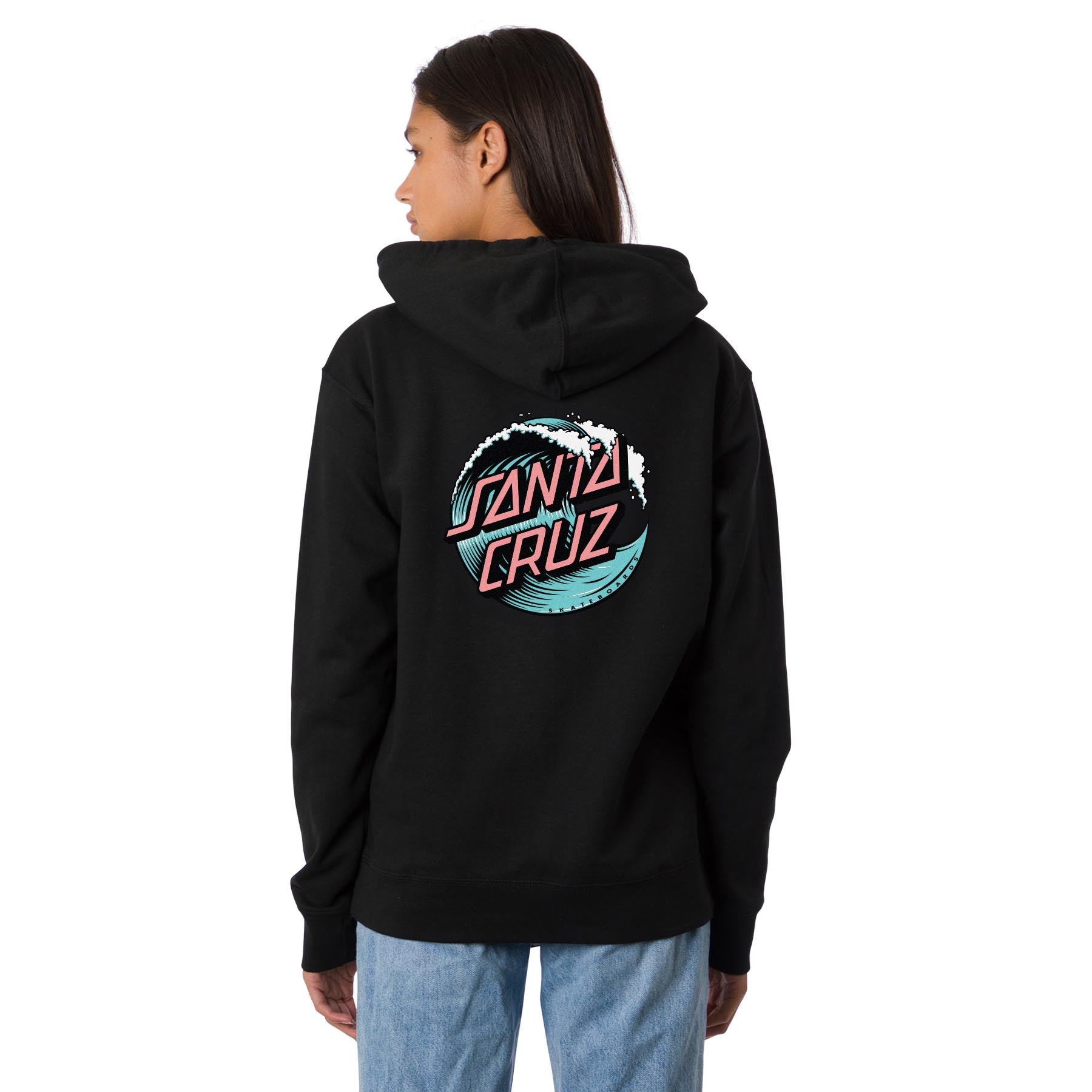 Santa Cruz Wave Dot P/O Womens Hooded Sweatshirt - Bow Shock Marketplace