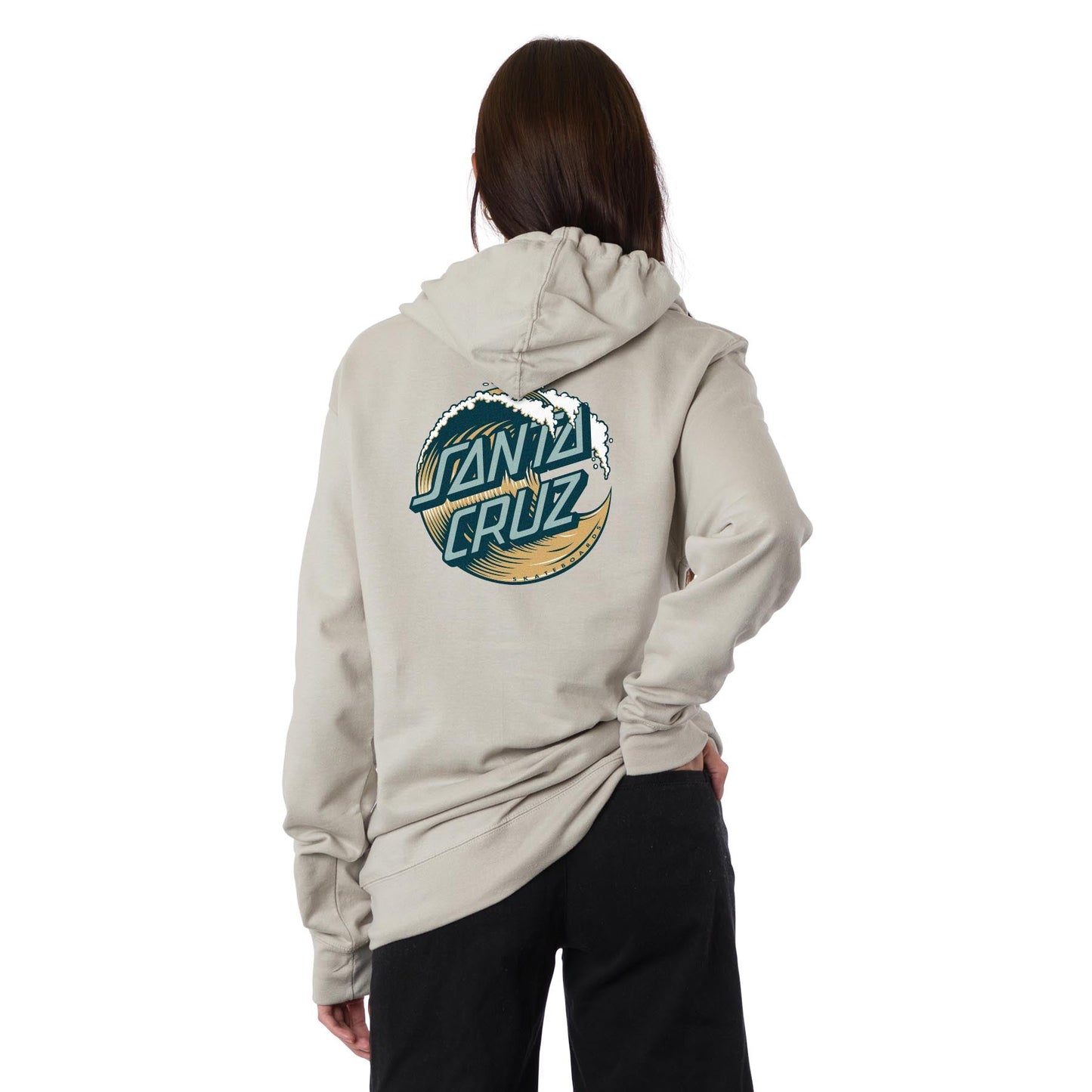 Santa Cruz Wave Dot P/O Womens Hooded Sweatshirt - Bow Shock Marketplace