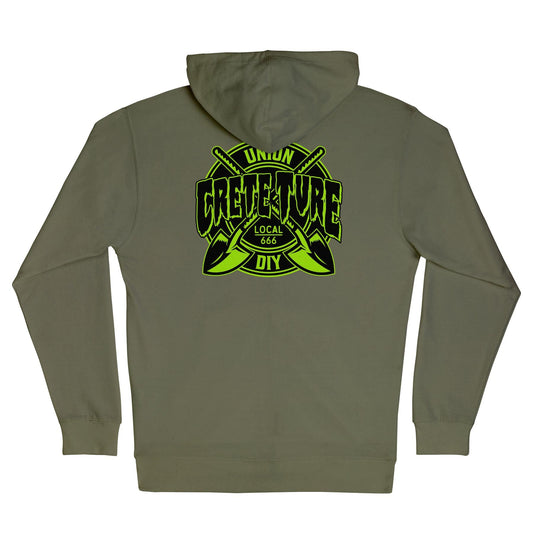 Creature Crete-Ture DIY Zip Heavyweight Hooded Sweatshirt - Bow Shock Marketplace
