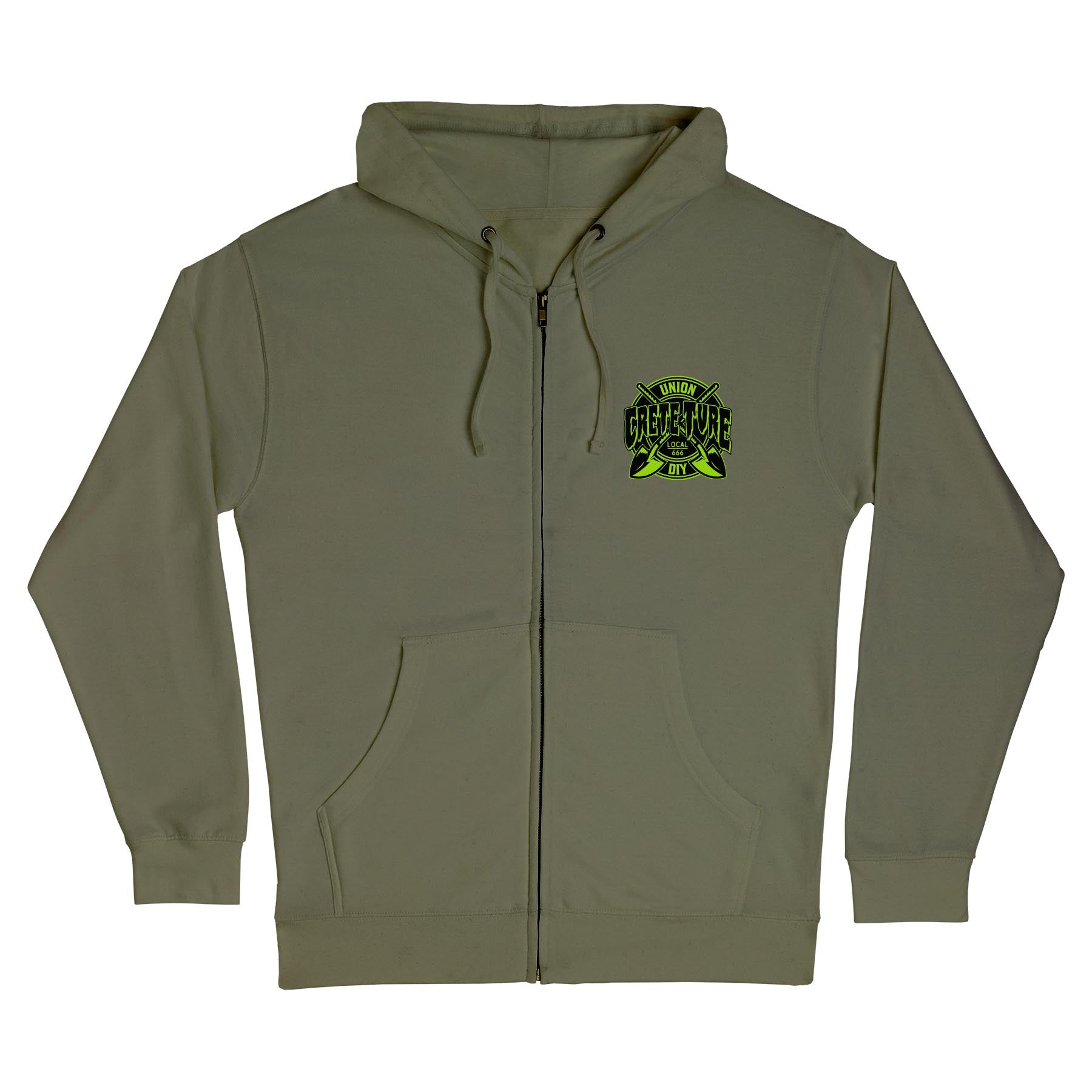 Creature Crete-Ture DIY Zip Heavyweight Hooded Sweatshirt - Bow Shock Marketplace