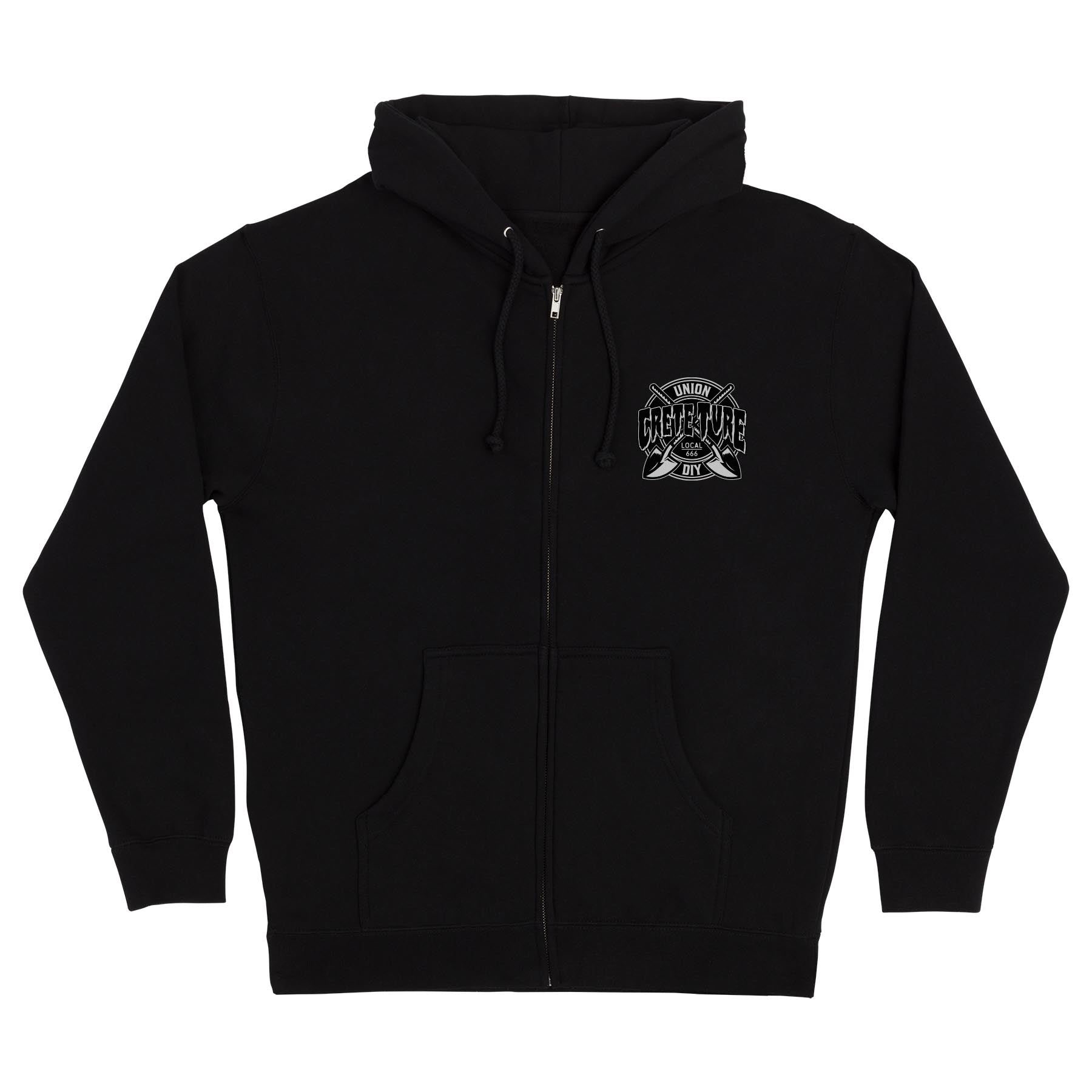 Creature Crete-Ture DIY Zip Heavyweight Hooded Sweatshirt - Bow Shock Marketplace