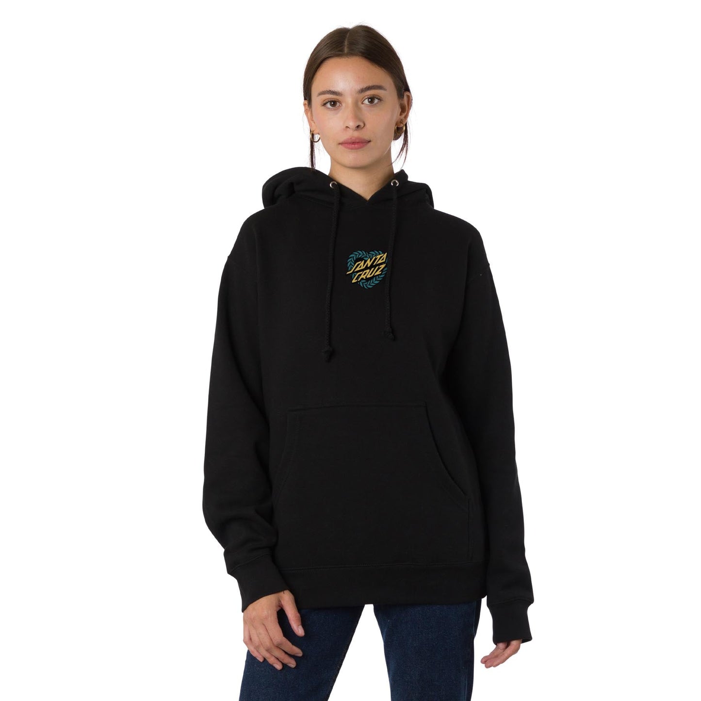 Santa Cruz Heart Wreath Mini P/O Womens Hooded Sweatshirt - Bow Shock Marketplace