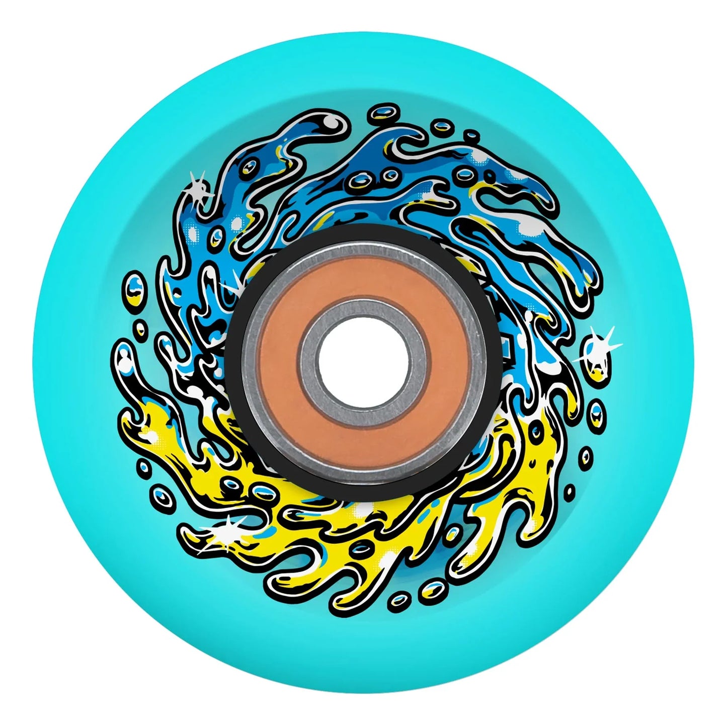 Slime Balls Chrome Light Ups OG Slime Wheels 66mm 78a - Trans Blue (Set of 4)